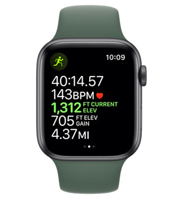black sport band apple watch 4
