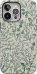 Sage Garden Green Floral Case with MagSafe for iPhone 16 Pro Max
