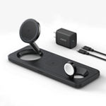 Qi 2.0 15W Wireless Charging Station (3-in-1 Pad) with 40W charger