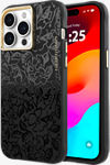 Funda con MagSafe para el iPhone 15 Pro Max - Black Floral (negro)​​ 