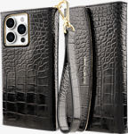 Estuche con pulsera y MagSafe para el iPhone 15 Pro Max - Black Croc​​ 